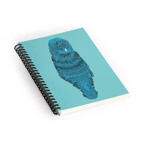 Martin Bunyi Owl Blue Spiral Notebook