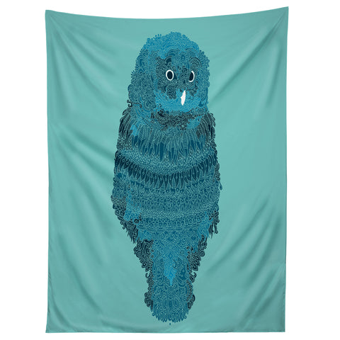 Martin Bunyi Owl Blue Tapestry