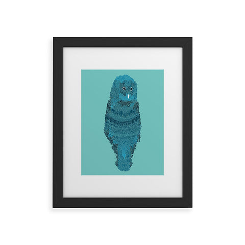 Martin Bunyi Owl Blue Framed Art Print