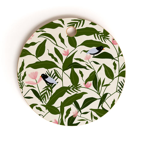 mary joak Aanu the plant lady Cutting Board Round