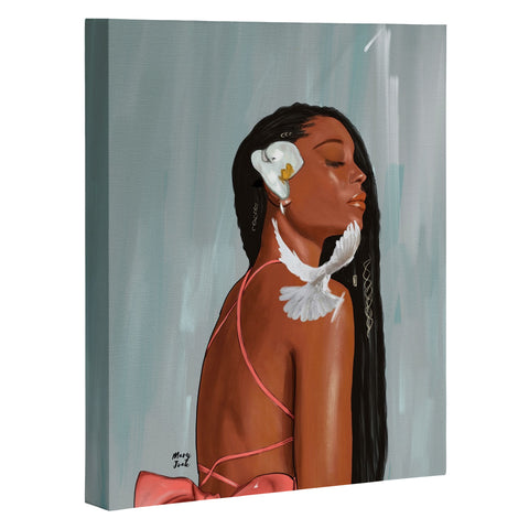 mary joak Girl in a bow Art Canvas