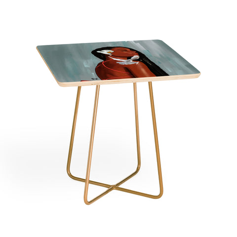 mary joak Girl in a bow Side Table