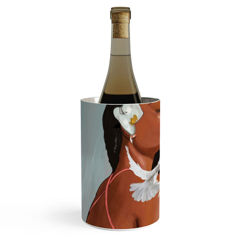 mary joak Girl in a bow Wine Chiller