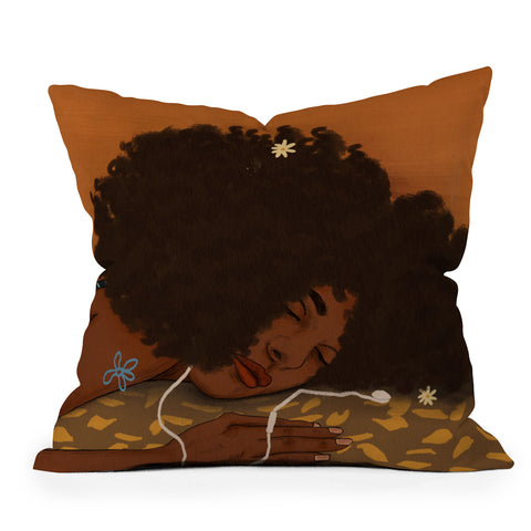 mary joak God is in the silence GIITS Throw Pillow