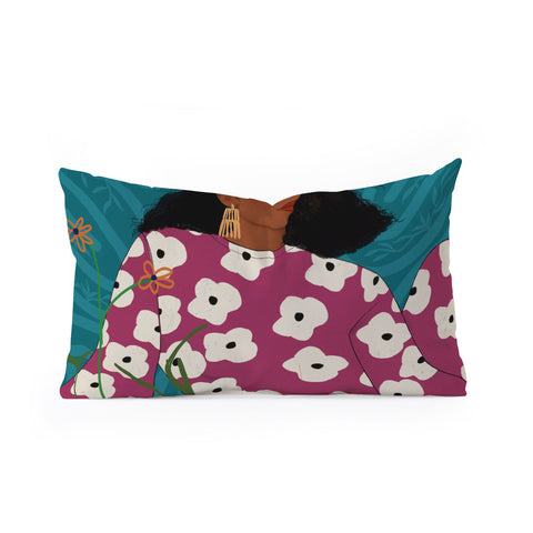 mary joak Half Truth Not forgotten Oblong Throw Pillow