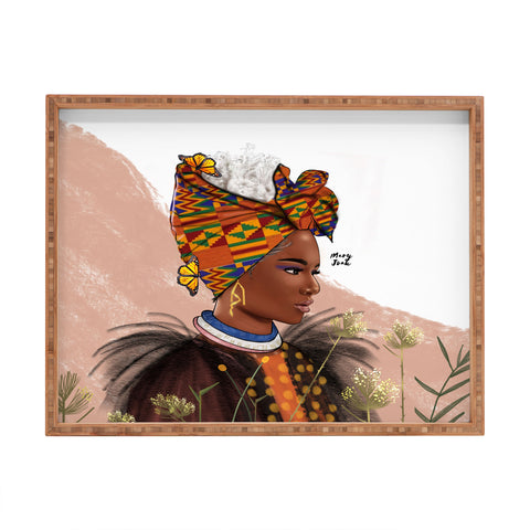 mary joak Just Bloom Rectangular Tray