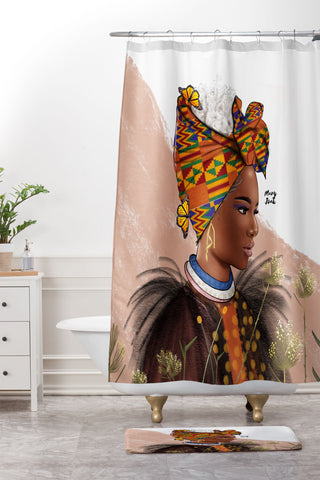 mary joak Just Bloom Shower Curtain And Mat