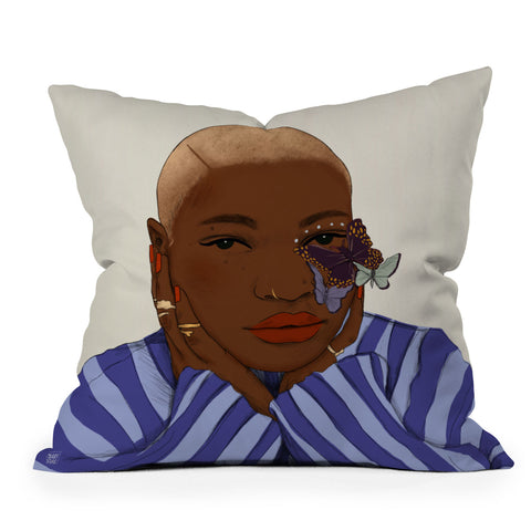 mary joak Oh my soul dont be afraid Outdoor Throw Pillow