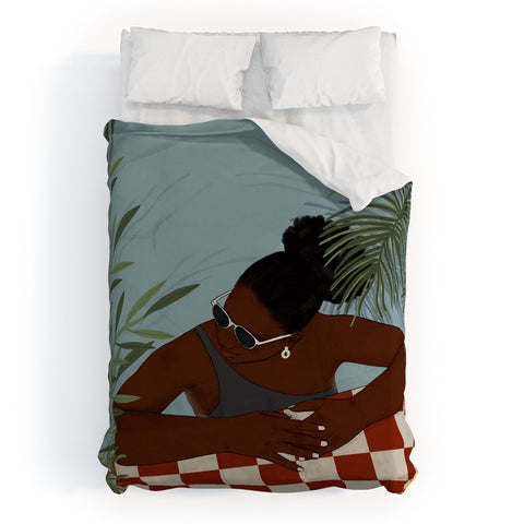 mary joak Pool Body Duvet Cover