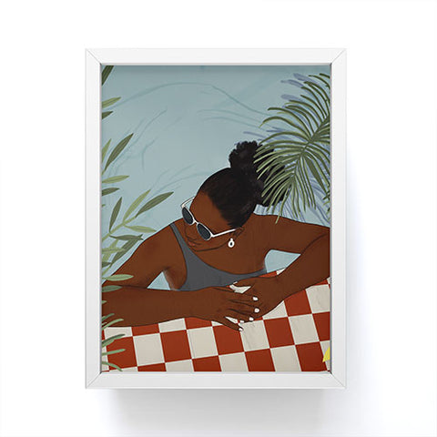 mary joak Pool Body Framed Mini Art Print