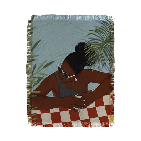mary joak Pool Body Throw Blanket