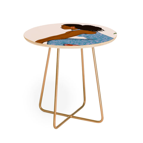 mary joak Taking to the Sun Round Side Table