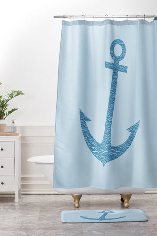 Matt Leyen Anchors Awaves Shower Curtain And Mat