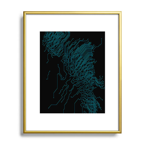 Matt Leyen Circuit Metal Framed Art Print