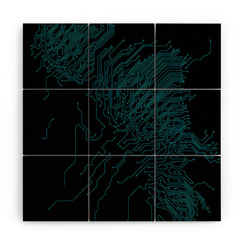 Matt Leyen Circuit Wood Wall Mural