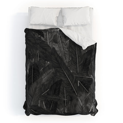 Matt Leyen Feathered Dark Duvet Cover