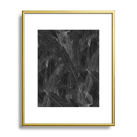 Matt Leyen Feathered Dark Metal Framed Art Print