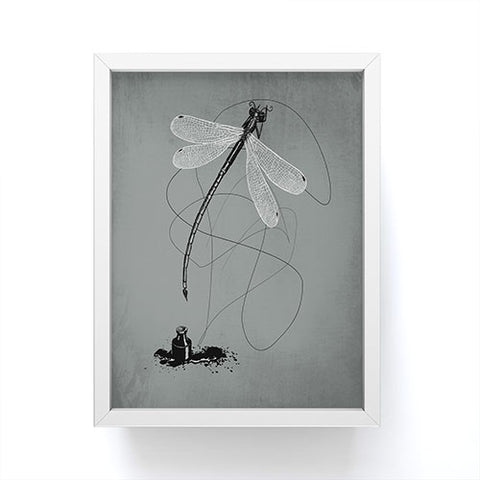 Matt Leyen Here There And Back Again Grey Framed Mini Art Print