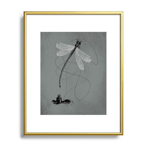Matt Leyen Here There And Back Again Grey Metal Framed Art Print