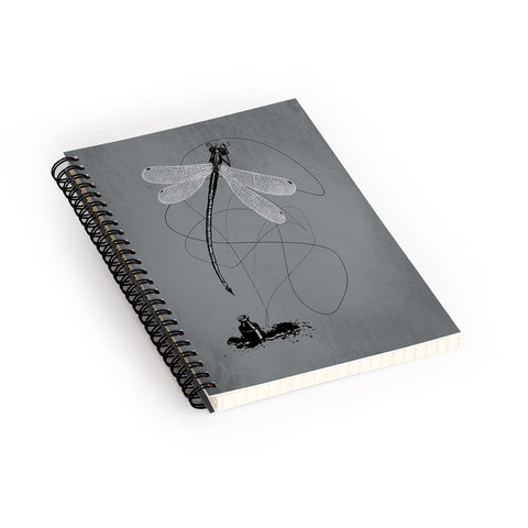 Matt Leyen Here There And Back Again Grey Spiral Notebook