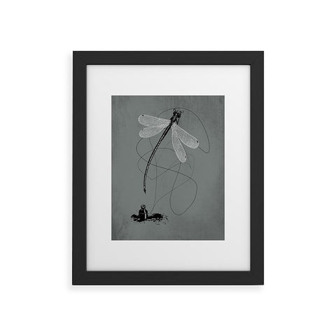 Matt Leyen Here There And Back Again Grey Framed Art Print