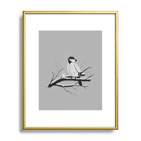 Matt Leyen North For The Winter Grey Metal Framed Art Print