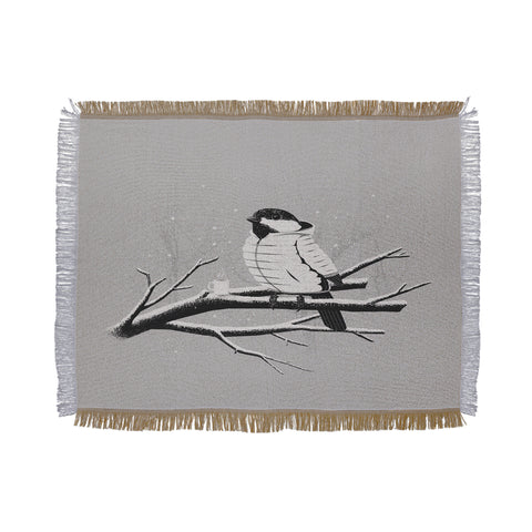 Matt Leyen North For The Winter Grey Throw Blanket