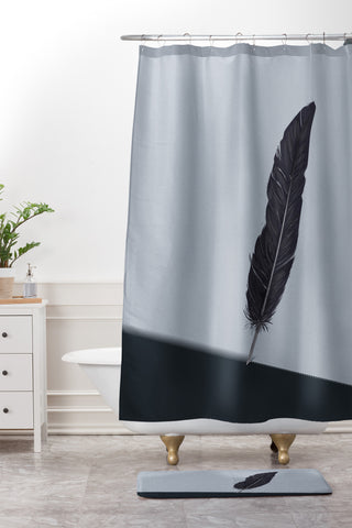 Matt Leyen Quill Shower Curtain And Mat