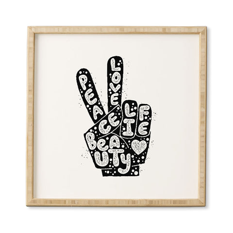 Matthew Taylor Wilson PEACE LOVE BEAUTY LIFE Framed Wall Art