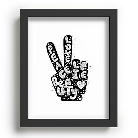 Matthew Taylor Wilson PEACE LOVE BEAUTY LIFE Recessed Framing Rectangle