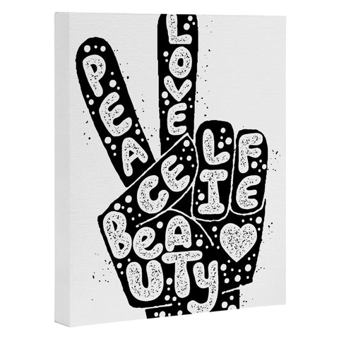 Matthew Taylor Wilson PEACE LOVE BEAUTY LIFE Art Canvas