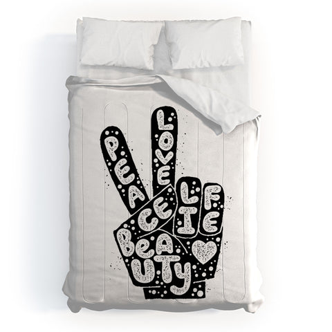 Matthew Taylor Wilson PEACE LOVE BEAUTY LIFE Comforter