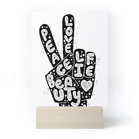Matthew Taylor Wilson PEACE LOVE BEAUTY LIFE Mini Art Print