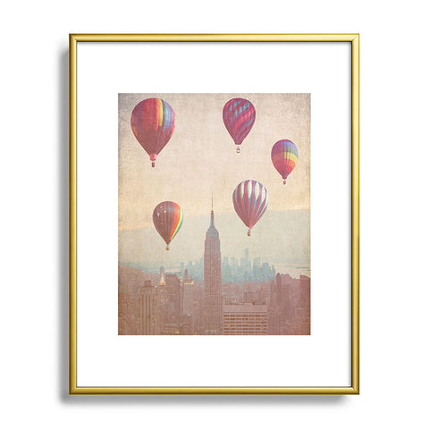 Maybe Sparrow Photography Balloons Over Midtown Metal Framed Art Print