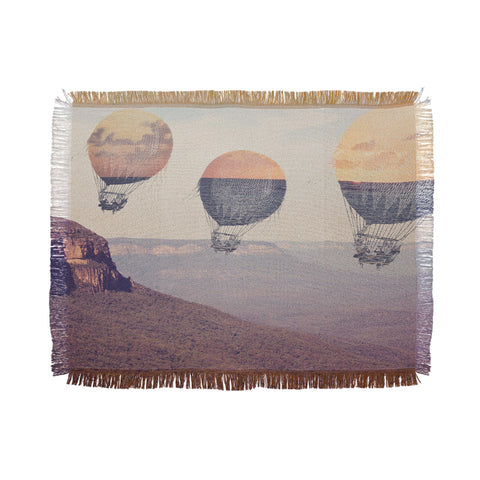 Maybe Sparrow Photography Canyon Balloons Throw Blanket
