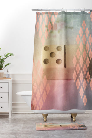 Maybe Sparrow Photography Diamond Domino Shower Curtain And Mat
