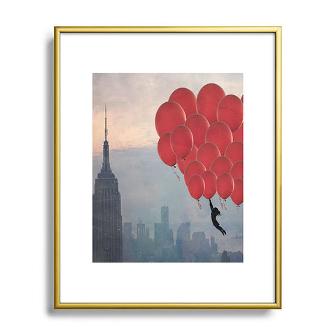 Maybe Sparrow Photography Floating Over The City Metal Framed Art Print