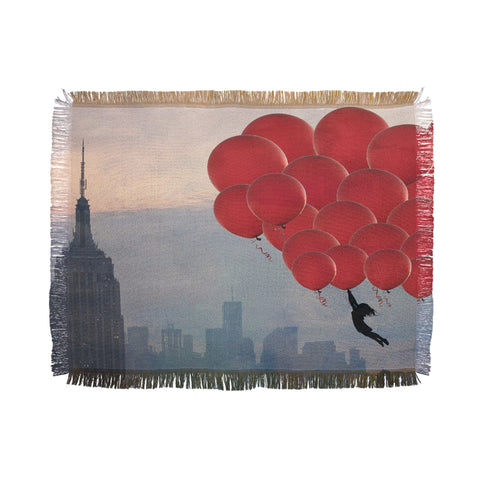 Maybe Sparrow Photography Floating Over The City Throw Blanket