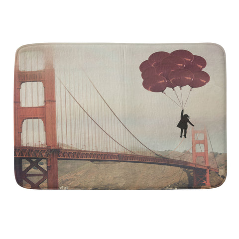 Maybe Sparrow Photography Floating Over The Golden Gate Memory Foam Bath Mat