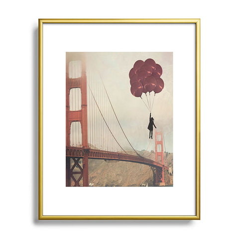 Maybe Sparrow Photography Floating Over The Golden Gate Metal Framed Art Print