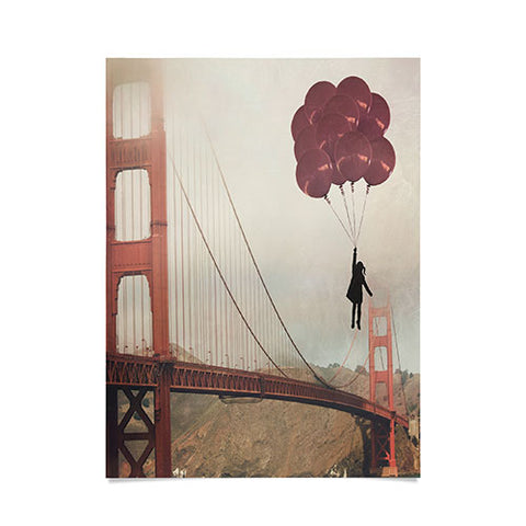 Maybe Sparrow Photography Floating Over The Golden Gate Poster