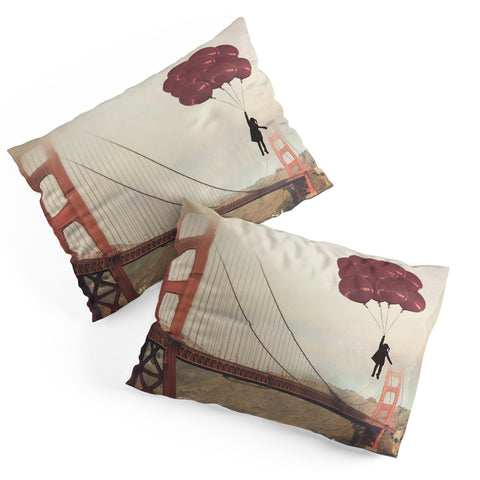 Maybe Sparrow Photography Floating Over The Golden Gate Pillow Shams