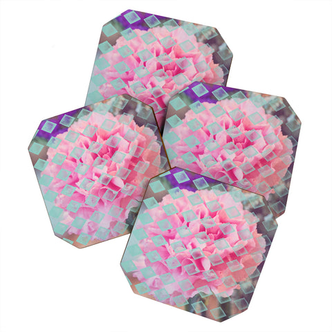 Maybe Sparrow Photography Floral Diamonds Coaster Set