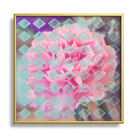 Maybe Sparrow Photography Floral Diamonds Metal Square Framed Art Print