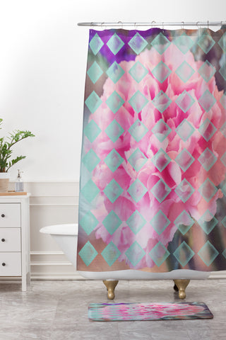 Maybe Sparrow Photography Floral Diamonds Shower Curtain And Mat