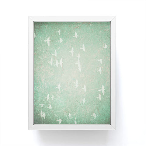 Maybe Sparrow Photography Flying At Dusk Framed Mini Art Print