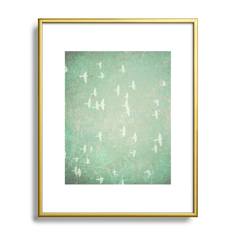 Maybe Sparrow Photography Flying At Dusk Metal Framed Art Print