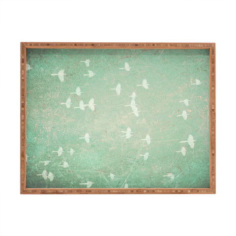 Maybe Sparrow Photography Flying At Dusk Rectangular Tray