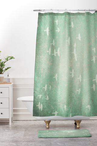 Maybe Sparrow Photography Flying At Dusk Shower Curtain And Mat