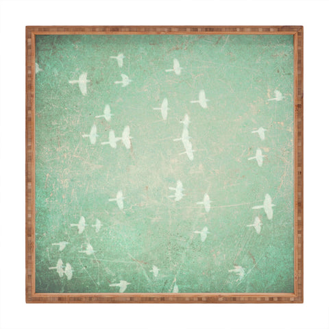 Maybe Sparrow Photography Flying At Dusk Square Tray